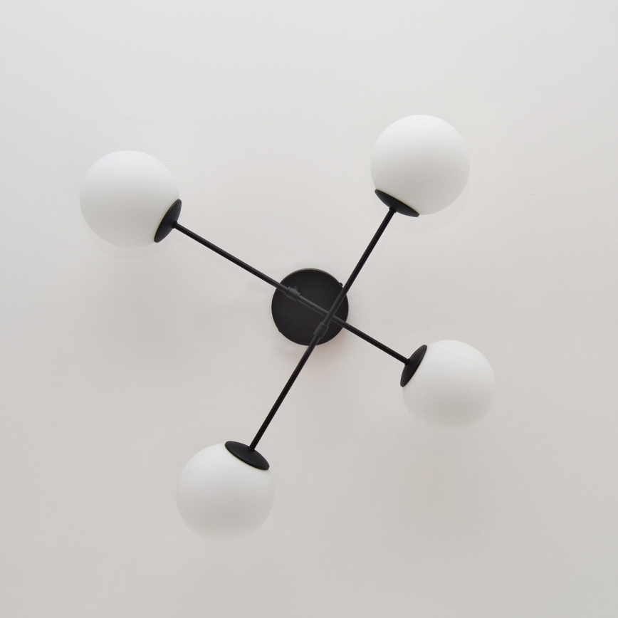 Loftlampe MOON 4xE27/15W/230V sort