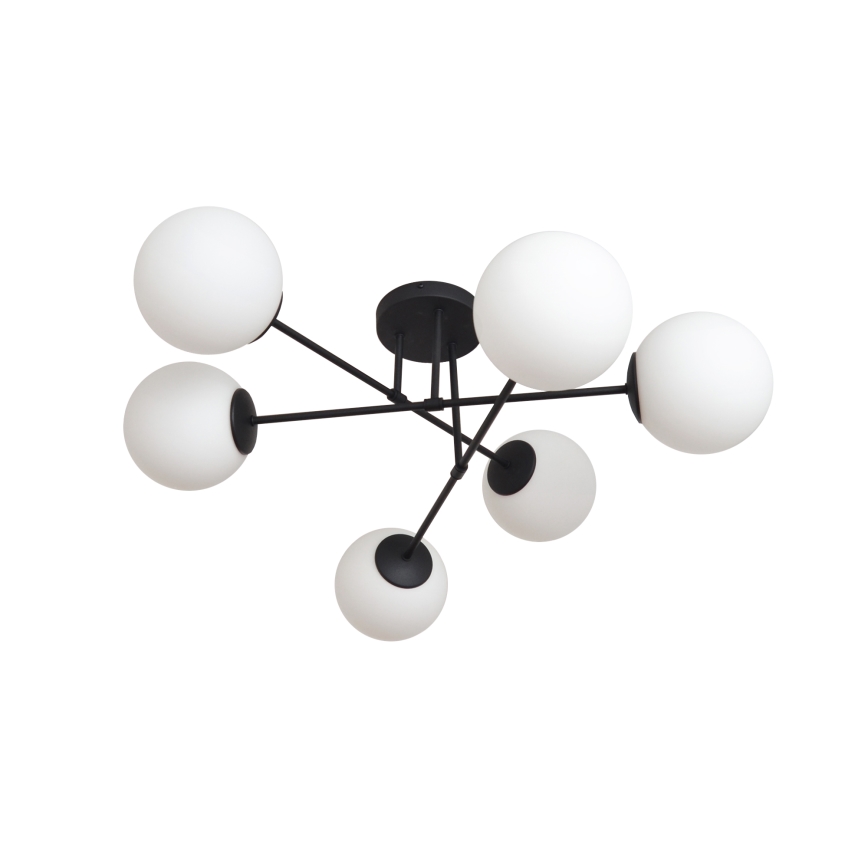 Loftlampe MOON 6xE27/15W/230V sort