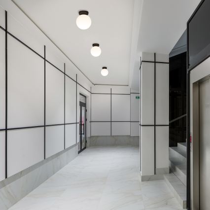 Loftlampe MOONLIGHT 1xE27/15W/230V Ø 16 cm sort