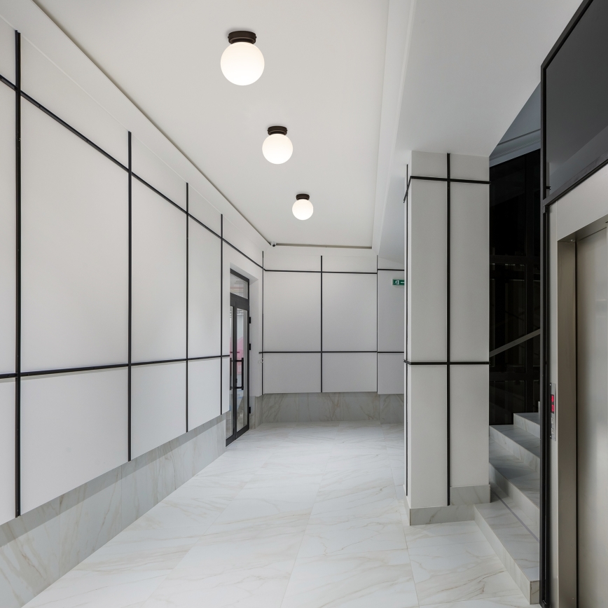 Loftlampe MOONLIGHT 1xE27/15W/230V Ø 16 cm sort