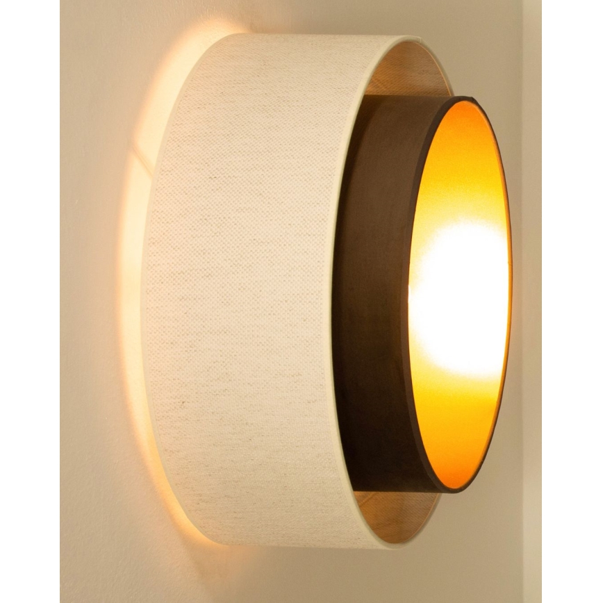 Loftlampe NATIA 1xE27/60W/230V Ø 45 cm hvid/brun