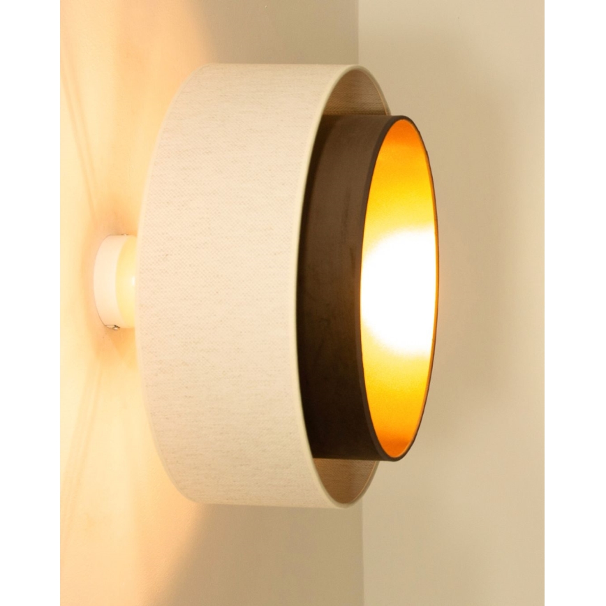 Loftlampe NATIA 1xE27/60W/230V Ø 45 cm hvid/brun