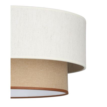 Loftlampe NATIA 1xE27/60W/230V Ø 45 cm hvid/brun