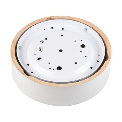 Loftlampe NATURAL 1xE27/15W/230V Ø 27,5 cm fyrretræ/hvid