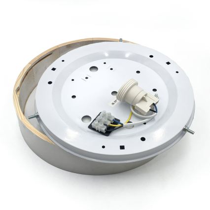 Loftlampe NATURAL 1xE27/15W/230V Ø 27,5 cm fyrretræ/hvid