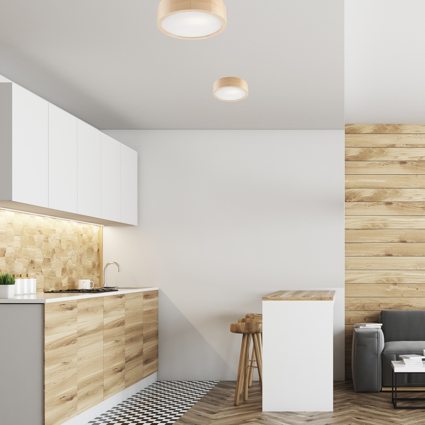 Loftlampe NATURAL 1xE27/60W/230V ? 27 cm fyrretræ