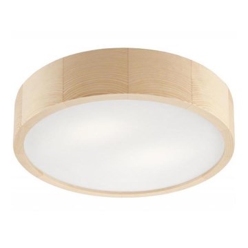 Loftlampe NATURAL 2xE27/60W/230V ø 37 cm fyrretræ - FSC certificeret