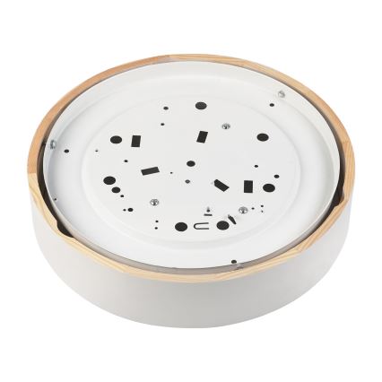 Loftlampe NATURAL 3xE27/15W/230V Ø 37,5 cm fyrretræ/hvid