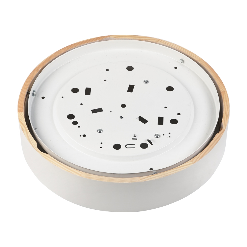 Loftlampe NATURAL 3xE27/15W/230V Ø 37,5 cm fyrretræ/hvid