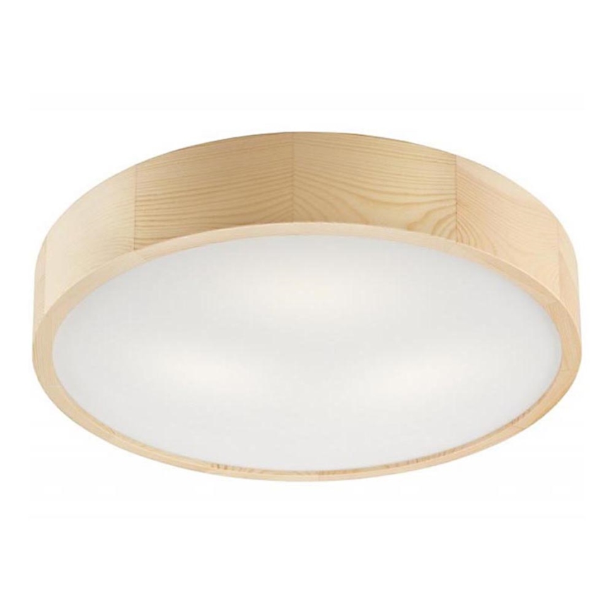 Loftlampe NATURAL 3xE27/60W/230V ø 47 cm fyrretræ