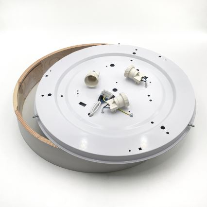 Loftlampe NATURAL 5xE27/15W/230V Ø 47,5 cm fyrretræ/hvid