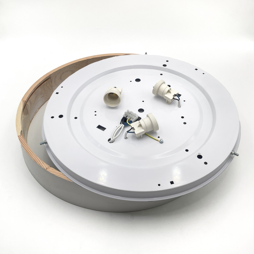 Loftlampe NATURAL 5xE27/15W/230V Ø 47,5 cm fyrretræ/hvid