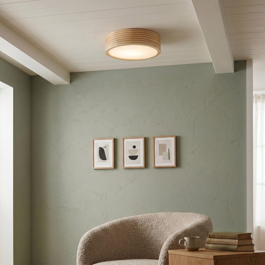 Loftlampe NATURAL MODERN 1xE27/15W/230V Ø 27,5 cm fyrretræ