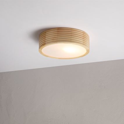 Loftlampe NATURAL MODERN 1xE27/15W/230V Ø 27,5 cm fyrretræ