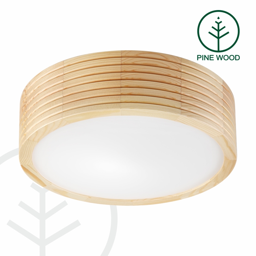 Loftlampe NATURAL MODERN 1xE27/15W/230V Ø 27,5 cm fyrretræ