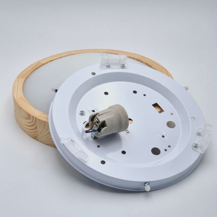 Loftlampe NATURAL SLIM 1xE27/60W/230V diam. 27 cm fyrretræ