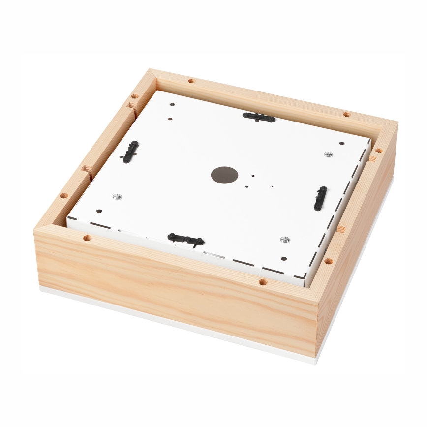 Loftlampe NATURAL SQUARE 2xE27/15W/230V 31x31 cm fyrretræ/hvid