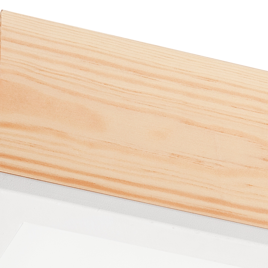 Loftlampe NATURAL SQUARE 2xE27/15W/230V 31x31 cm fyrretræ/hvid