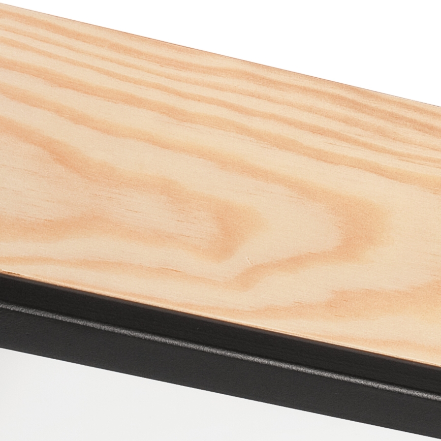 Loftlampe NATURAL SQUARE 2xE27/15W/230V 31x31 cm fyrretræ/sort
