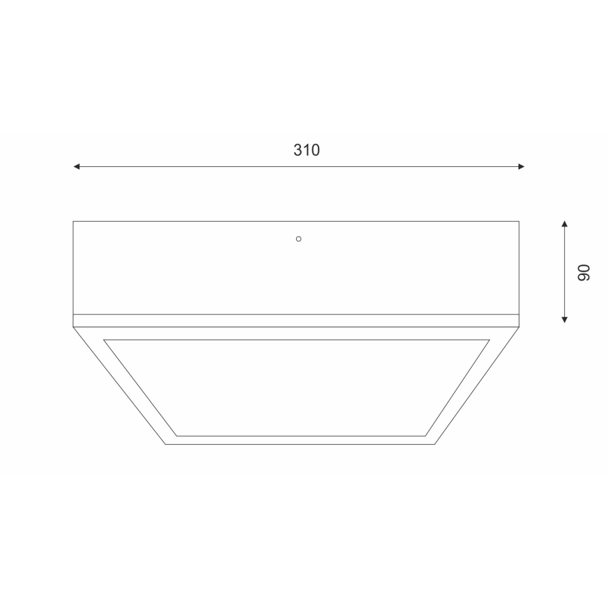 Loftlampe NATURAL SQUARE 2xE27/15W/230V 31x31 cm fyrretræ/sort
