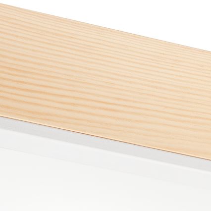 Loftlampe NATURAL SQUARE 4xE27/15W/230V 39x39 cm fyrretræ/hvid
