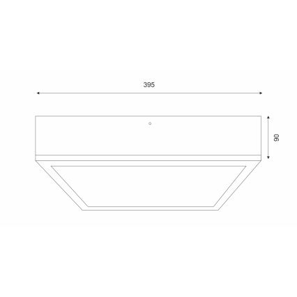 Loftlampe NATURAL SQUARE 4xE27/15W/230V 39x39 cm fyrretræ/hvid