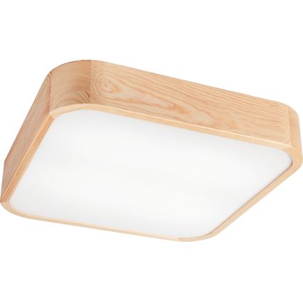 Loftlampe NATURAL SQUARE 4xE27/15W/230V 45x45 cm fyrretræ