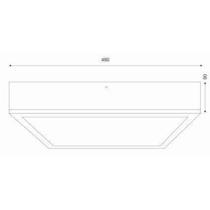 Loftlampe NATURAL SQUARE 4xE27/15W/230V 48x48 cm fyrretræ/hvid