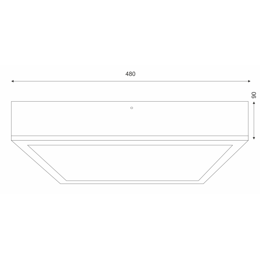 Loftlampe NATURAL SQUARE 4xE27/15W/230V 48x48 cm fyrretræ/hvid