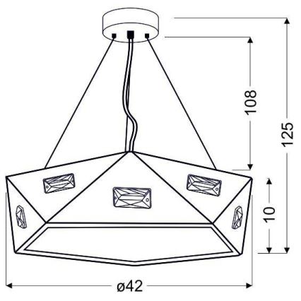 Loftlampe NEMEZIS 3xG9/40W/230V