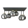 Loftlampe NESSA 6xE27/60W/230V sort/guldfarvet/røget sort