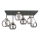 Loftlampe NESSA 6xE27/60W/230V sort/guldfarvet/transparent
