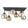 Loftlampe NESSA 6xE27/60W/230V sort/røget beige
