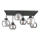 Loftlampe NESSA 6xE27/60W/230V sort/transparent