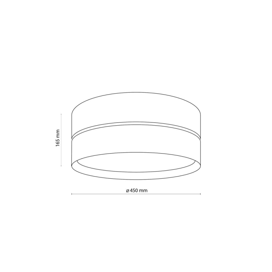 Loftlampe NICOL 4xE27/15W/230V Ø 50 cm finér/sort