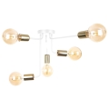 Loftlampe NIXO 5xE27/60W/230V hvid/guldfarvet