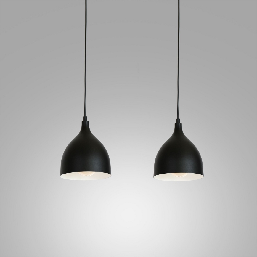 Loftlampe på kabel NOAK 2xE27/15W/230V sort