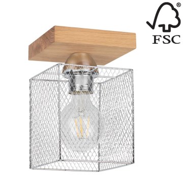 Loftlampe NORMAN WOOD 1xE27/25W/230V mat eg - FSC-certificeret