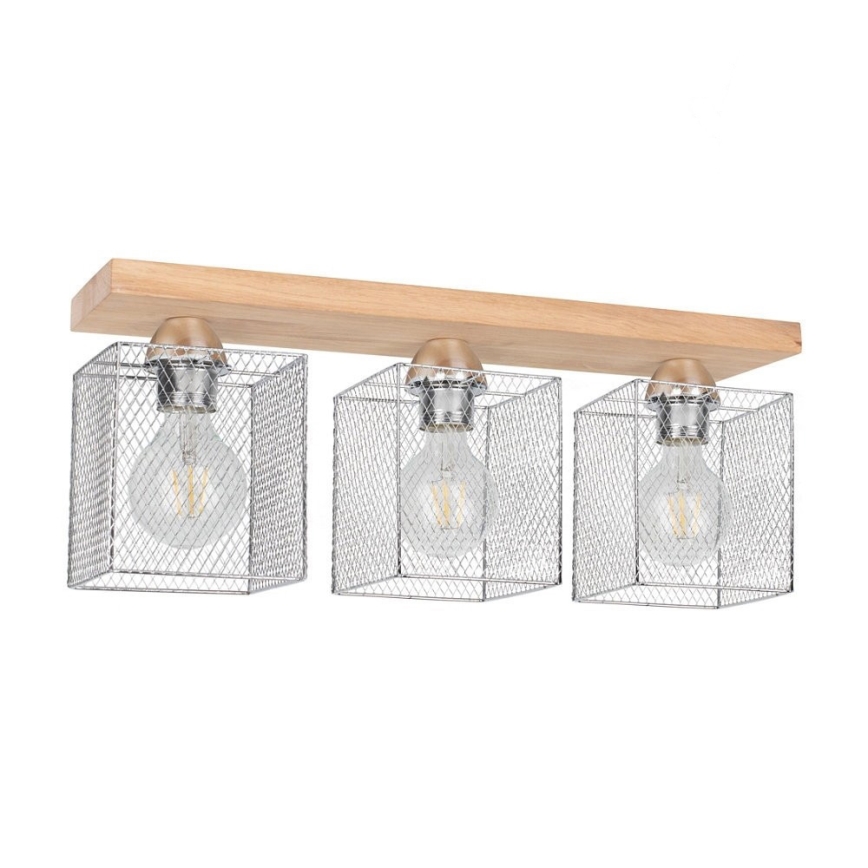 Loftlampe NORMAN WOOD 3xE27/25W/230V mat eg