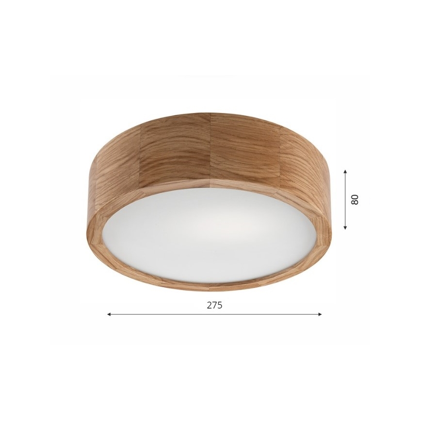 Loftlampe OAK 1xE27/60W/230V egetræ ? 27,5 cm