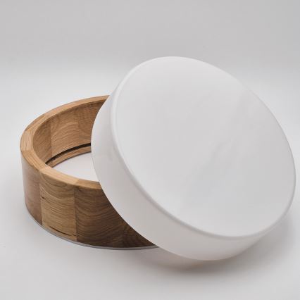 Badeværelsesloftlampe OAK 2xE27/15W/230V IP54 eg Ø 27 cm