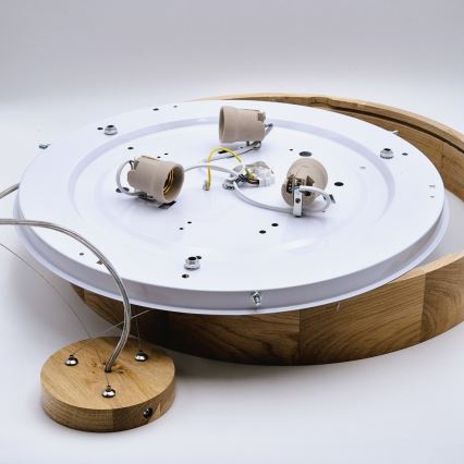 Loftlampe på kabel OAK 3xE27/60W/230V eg ? 47,5 cm