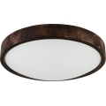 Loftlampe OAK SLIM 2xE27/15W/230V Ø 37 cm eg/mørkebrun