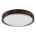 Loftlampe OAK SLIM 2xE27/15W/230V Ø 37 cm eg/mørkebrun