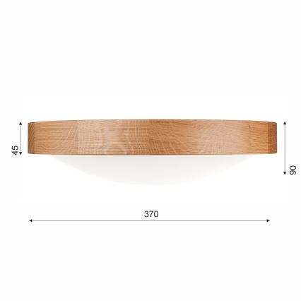 Loftlampe OAK SLIM 2xE27/60W/230V eg ø 37 cm
