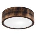 Loftlampe OAK SMOKY 1xE27/15W/230V Ø 27,5 cm eg/mørkebrun