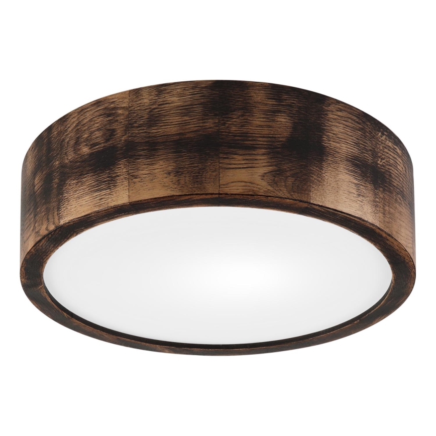 Loftlampe OAK SMOKY 1xE27/15W/230V Ø 27,5 cm eg/mørkebrun