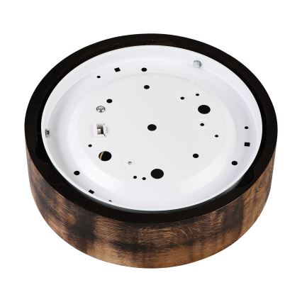 Loftlampe OAK SMOKY 1xE27/15W/230V Ø 27,5 cm eg/mørkebrun