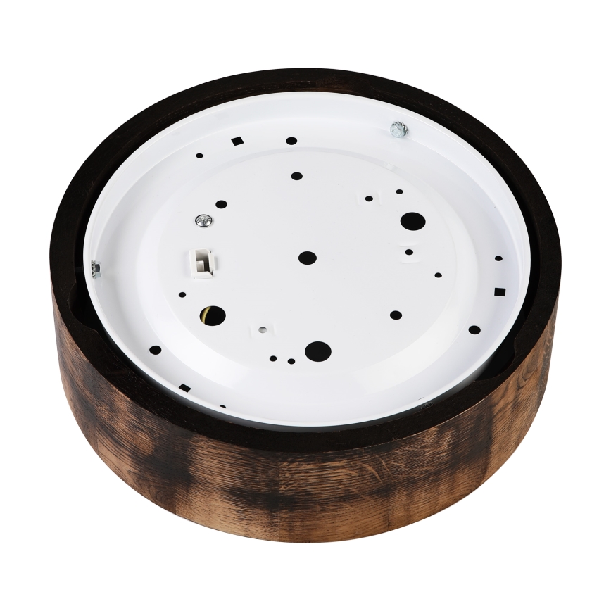 Loftlampe OAK SMOKY 1xE27/15W/230V Ø 27,5 cm eg/mørkebrun