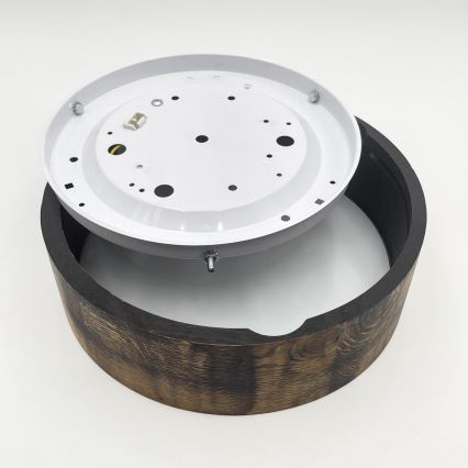 Loftlampe OAK SMOKY 1xE27/15W/230V Ø 27,5 cm eg/mørkebrun